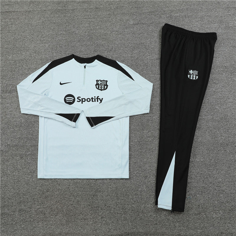 FC Barcelona 2024/25 Training Tracksuit – White/Black