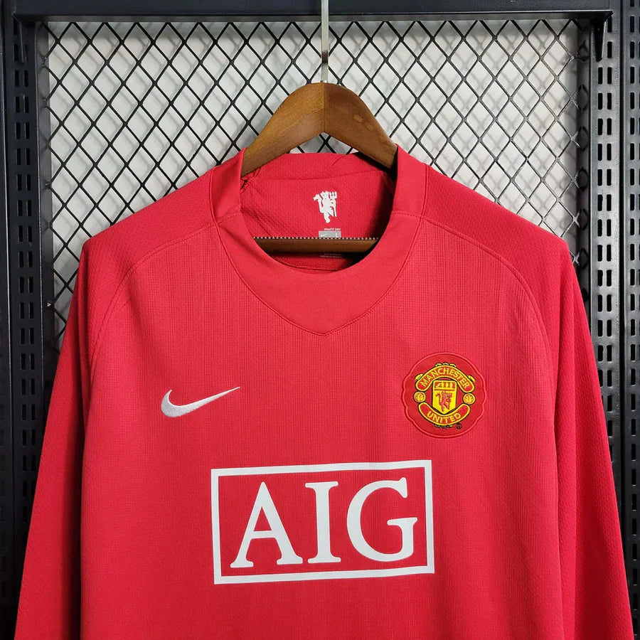 Manchester United 2007/08 Home Long Sleeve Jersey