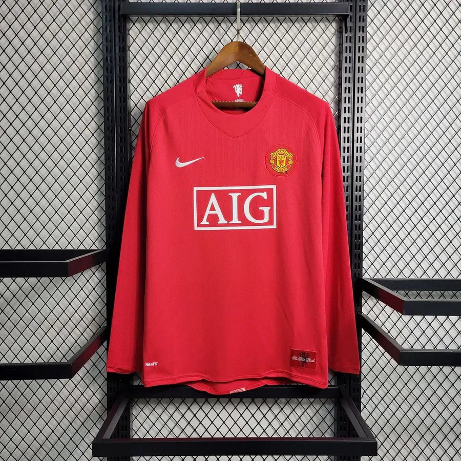 Manchester United 2007/08 Home Long Sleeve Jersey